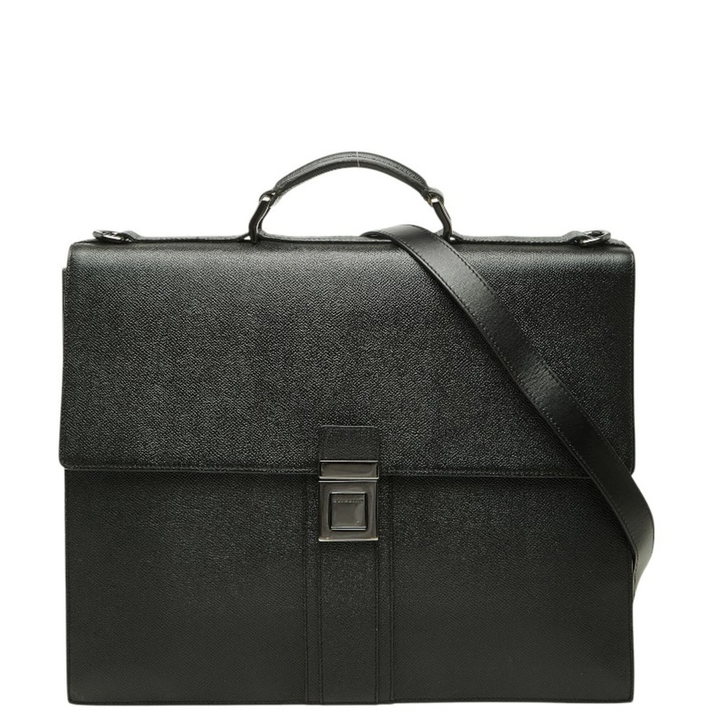 Burberry Business Bag Briefcase Shoulder 2-Way Black Leather Men's BURBERRY